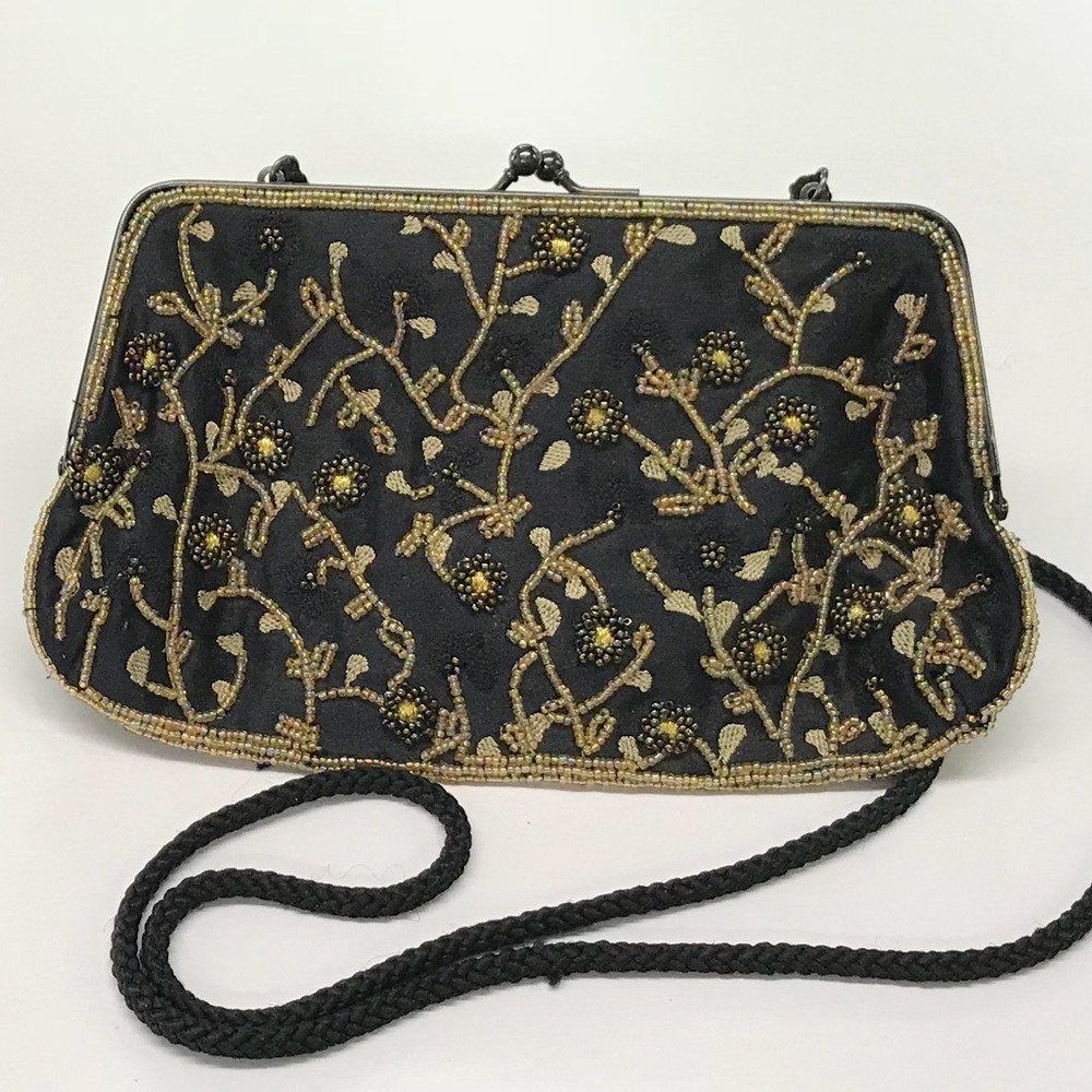 Beaded Lancôme Purse Clutch Handbag